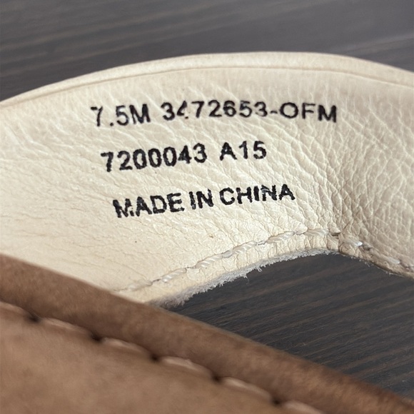 Frye Leather Sandal Two Tone Adjustable Ankle Strap Buckle Size 7.5 - Picture 9 of 10